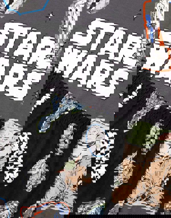 Star Wars Unisex Kids Grey Character Short Sleeve Long Leg Pyjama Set