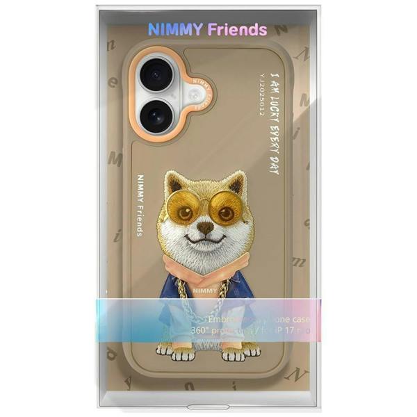 Nimmy Friends Nimmy Glasses Cool Dog Case with MagSafe for iPhone 17 6.3" Brown Orange - N-YJ-IP17-012-A