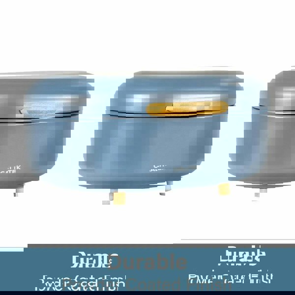 CALITEK Bread Bin with Bamboo Feet Carbon Steel Blue