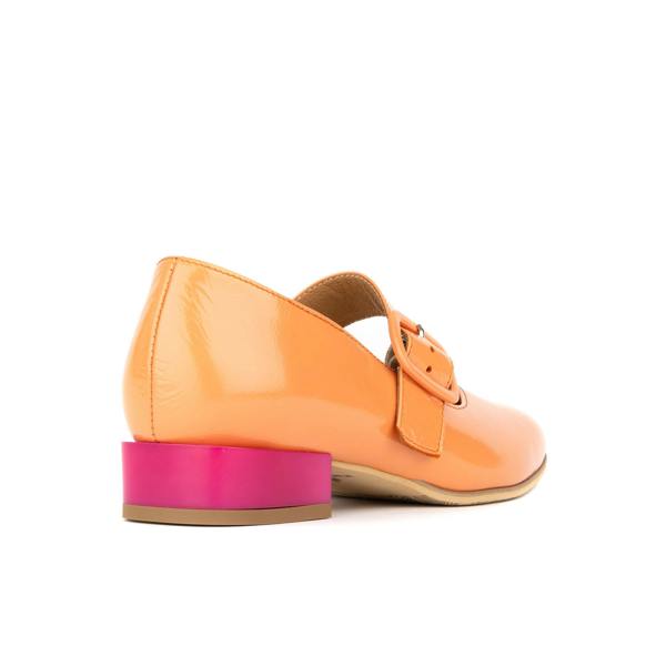 Embassy London Bliss - Coral & Rose - Women's block heel square toe patent leather Mary-Jane