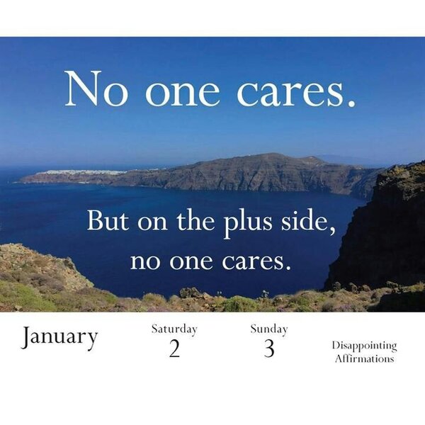 Chronicle Books Disappointing Affirmations Desk Calendar 2027, Desk Calendars, Day To View, Humour, Gift