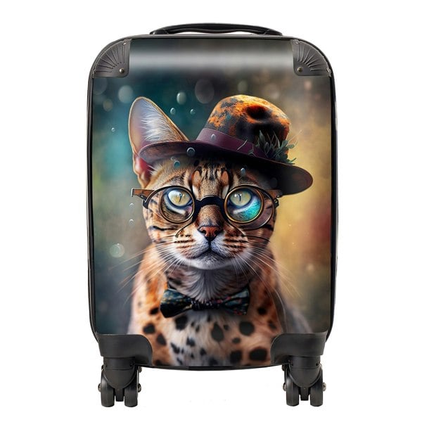 Warren Reed Bengal Cat Face Splashart Suitcase