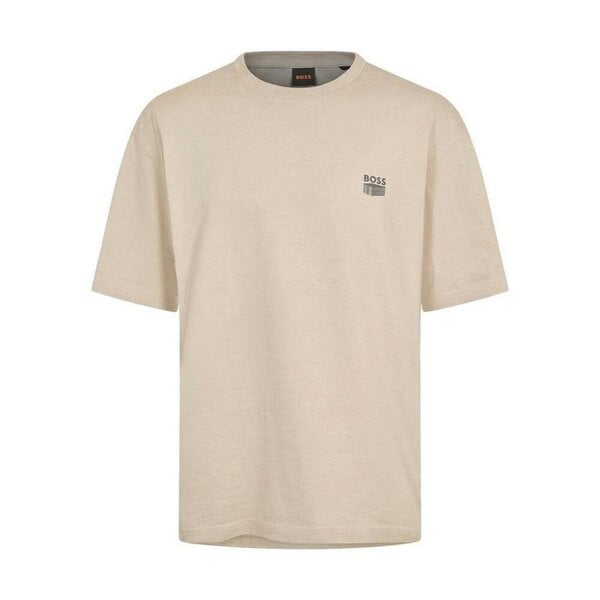 BOSS Te Brutalism Graphic T-Shirt Open Grey