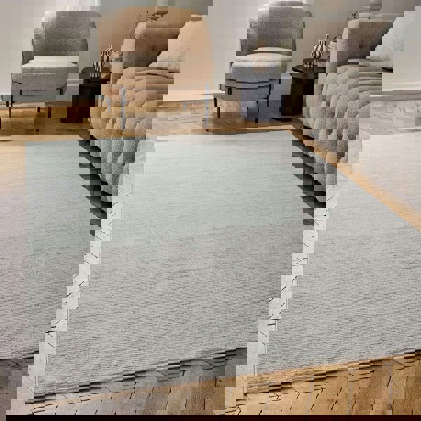 grey-cream colours, striped design, stain-resistant, Cosy comfort rug.