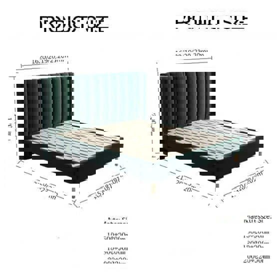 Daisy King Size, Super King Bed, Velvet-Rit Concept-Rit Concept