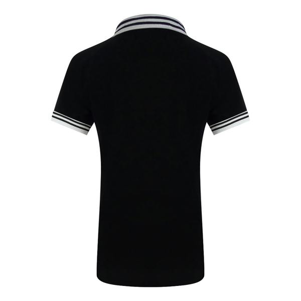 Moschino Love Moschino Silver Heart Logo Black Polo Shirt