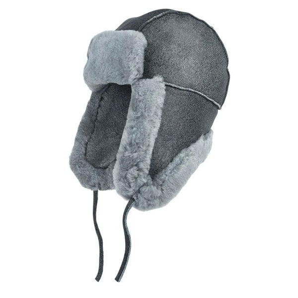 Leather Company Men's RAF Aviator Suede Sheepskin B-55 Leather Navigator Hat