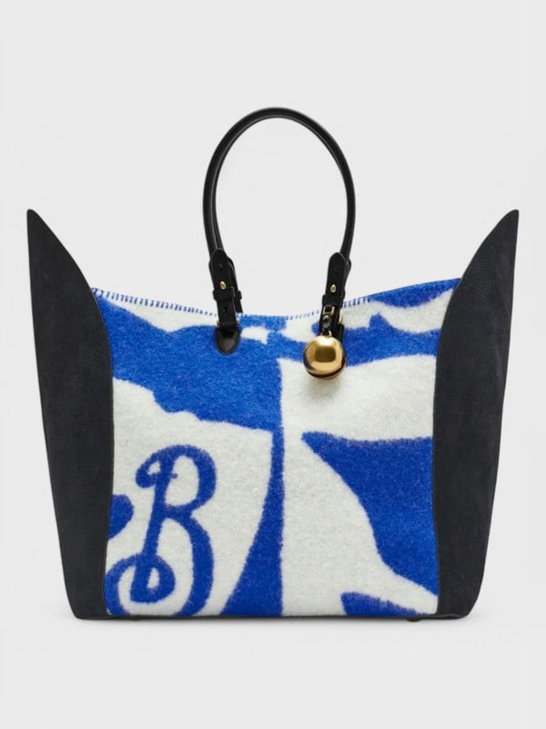 Burberry Large Shield Tote Bag Blue White - Supplied FashionBurberry