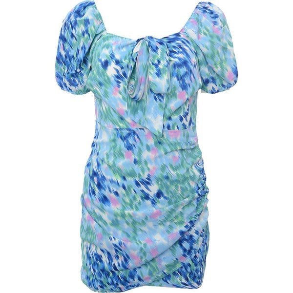 Saint Genies Womens Puff Sleeve Mini Dress