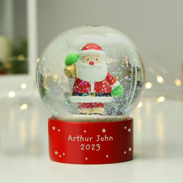 Personalised Santa Snow Globe - lifestyle shot