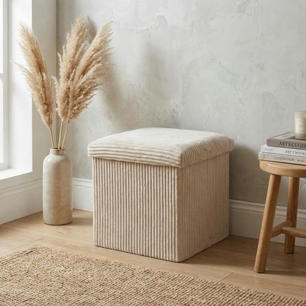 Garden Greatness Maison Neutral Soft Touch Storage Stool