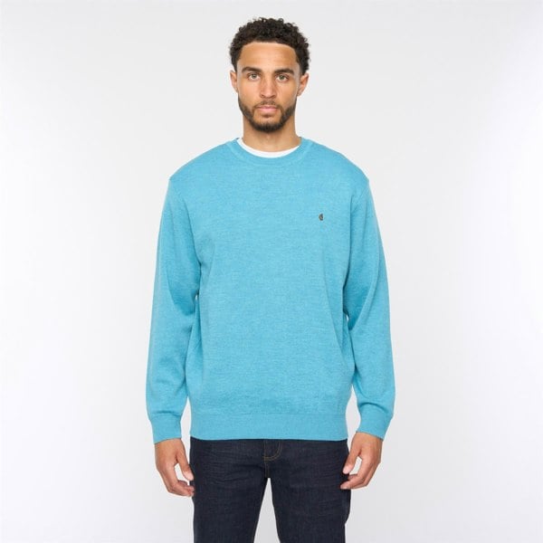 Gabicci G54K04 Mens Plain Crew Kneck Knit Gabicci Classic - AQUA