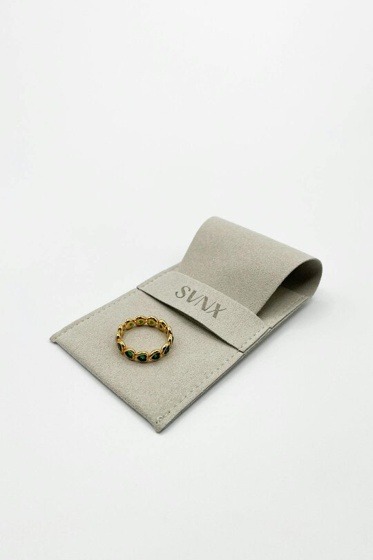 SVNX The Atlas' Ring in Gold and Green