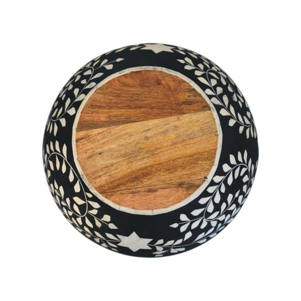 Artisan Furniture Floral Resin Inlay Bowl Set