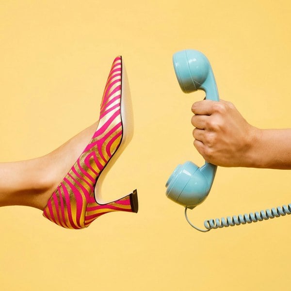 Embassy London Sophia Hollywood - Pink & Gold Stripes - Women’s gold foil zebra stripe Pointed Pump