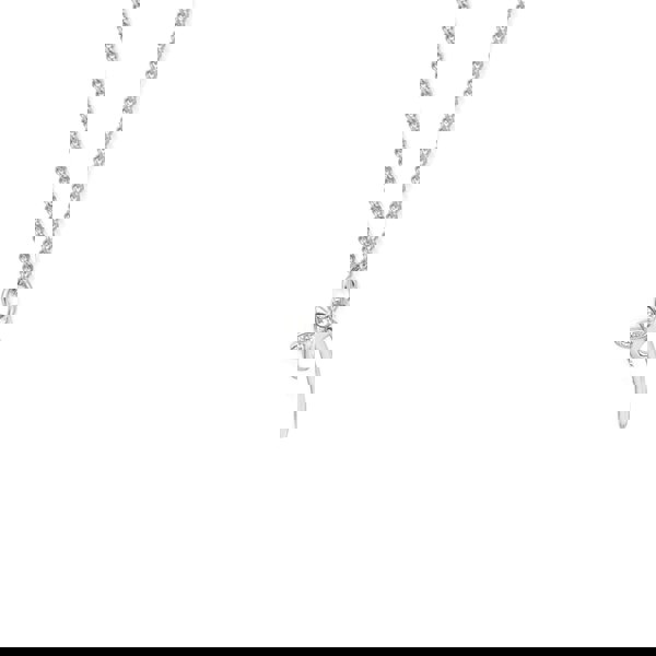 Say It With Dainty Winged Initial Charm Necklace - Sterling Silver