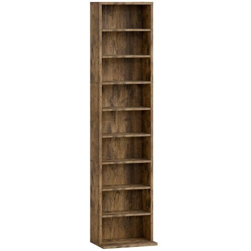 Wyld Haus Alste 140cm Wooden Rustic Brown Narrow Bookcase Storage Unit