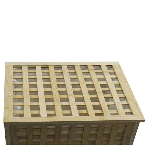 Gr8 Home 120L Bamboo Laundry Basket Hamper with Lid and Liner Large Clothes Bin