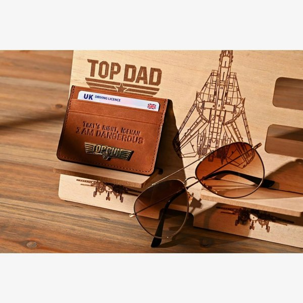 T. H. Baker Top Gun Brown Card Holder Wallet PM213