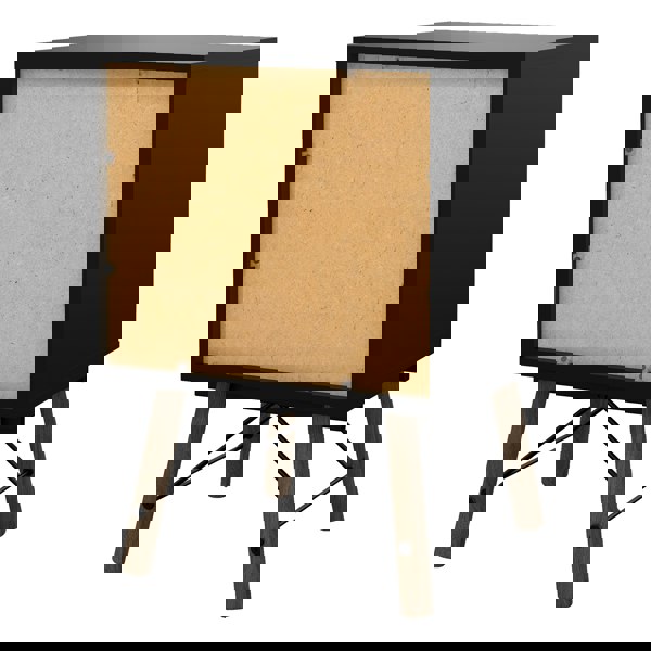 Furniture To Go Ry Bedside cabinet 2 drawer in Matt Black Walnut