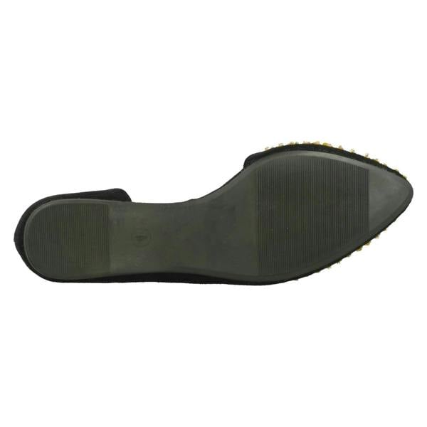 Spot On Ladies Spot On Sequin Ballerinas With Flower Detail F80374