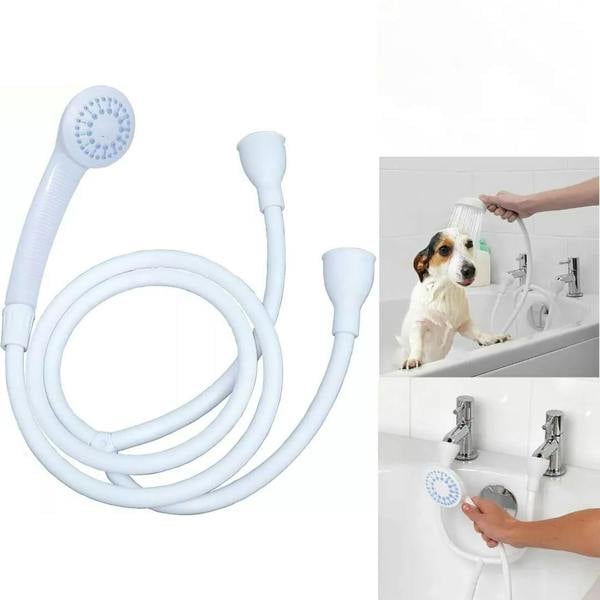 Havendro Double Tap Bath Shower Mixer with Handheld Spray Head Hose for Home & Pet Use