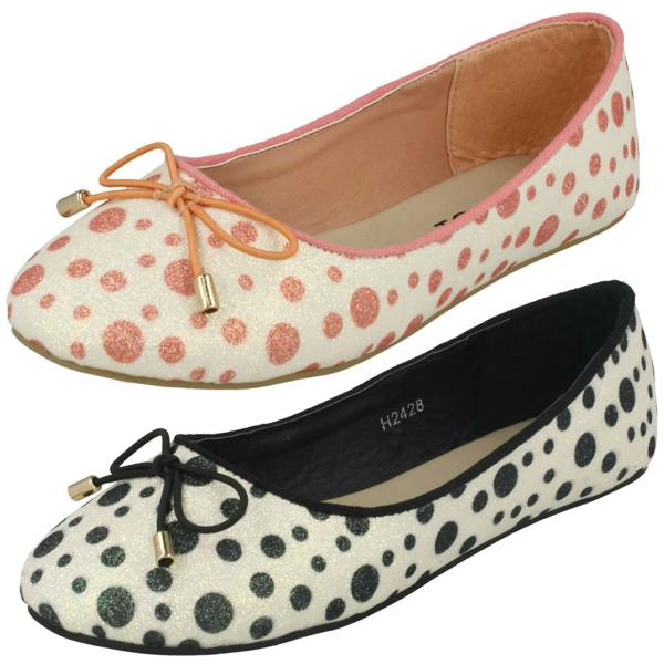 Spot On Girls Spot On Spotted Ballerinas