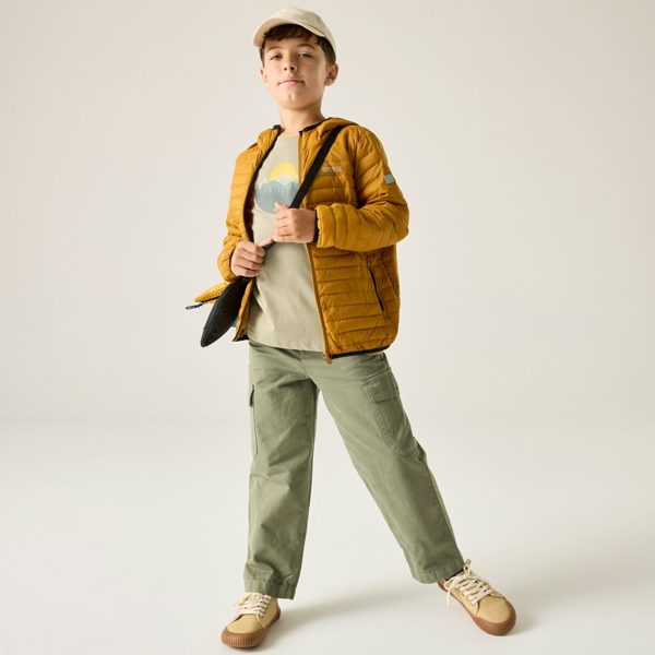 Regatta Kids Hillpack Hooded Jacket - Wood Brown