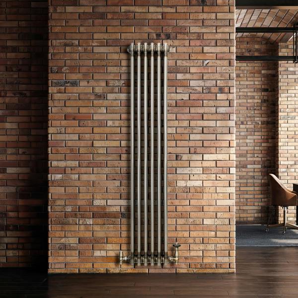 Monstershop Traditional 3 Column Radiator - 1500 x 290mm - Raw Metal