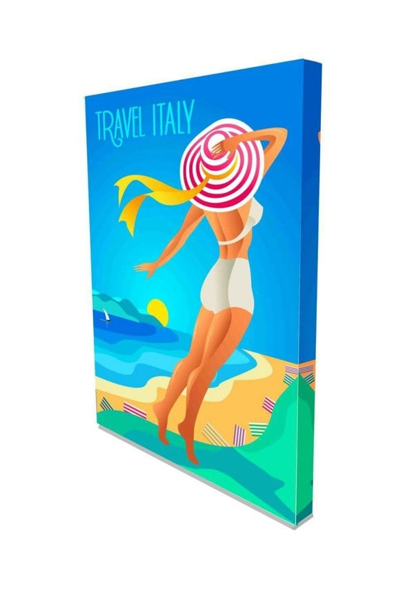 New Product Beautiful woman in a wide-brimmed hat (Canvas Prints)  - Andrew Lee Home and Living Homeware