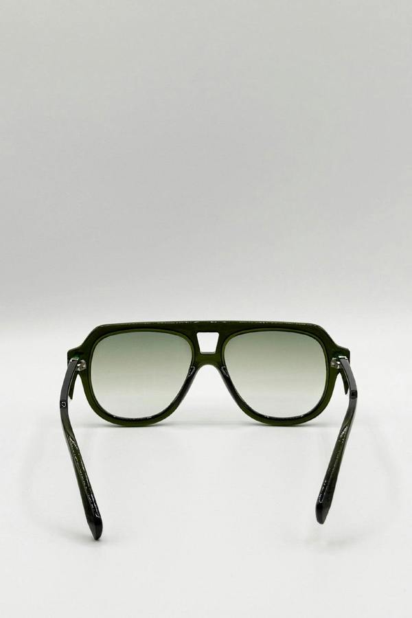 SVNX Bold Navigator Sunglasses in Green