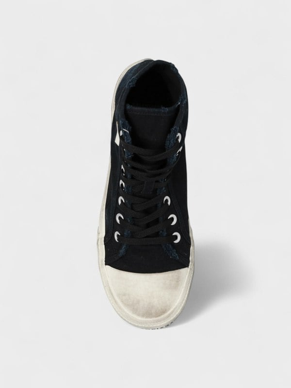 Balenciaga Paris High Destroyed Black White - Mens