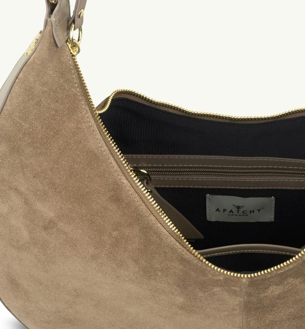 Apatchy London The Nora Mushroom Suede Bag