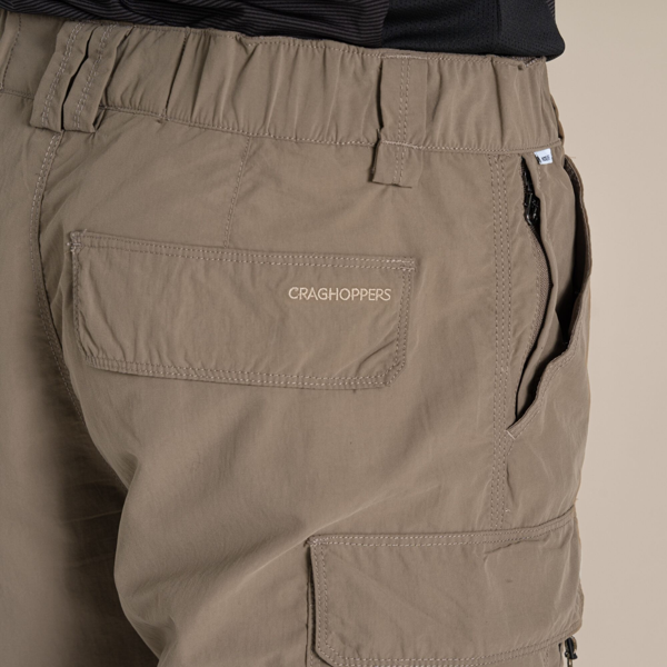 Craghoppers Mens NosiLife III Convertible Cargo Trousers - Pebble