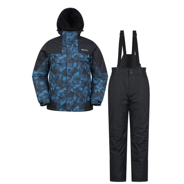 Mountain Warehouse Mens Camo Ski Jacket & Trousers - Blue