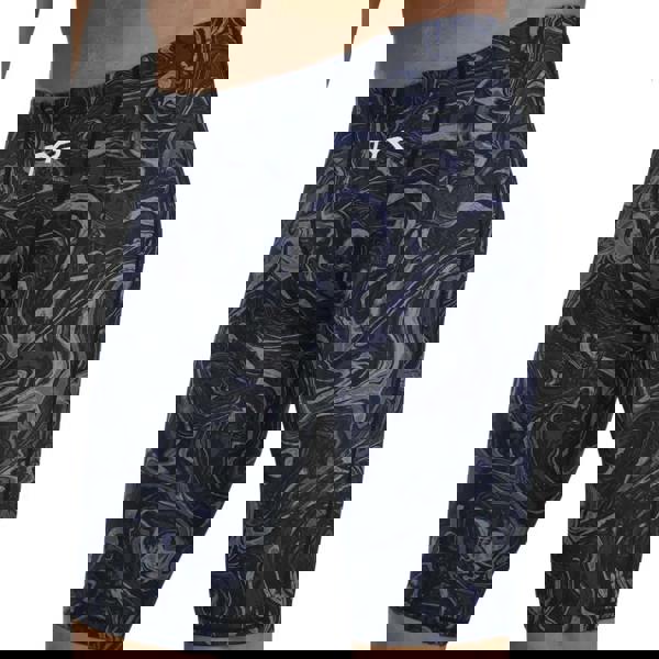 TYR Thresher Hyperblitz mens black gray marble jammer swim trunks