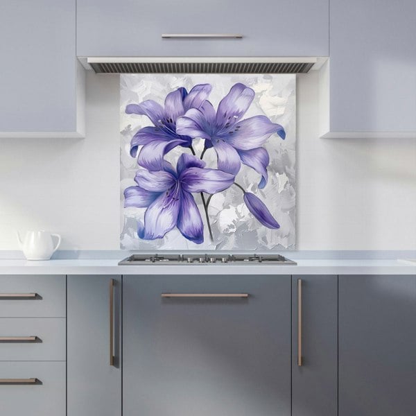 Warren Reed - Designer Purple Lilies Kitchen Splashback