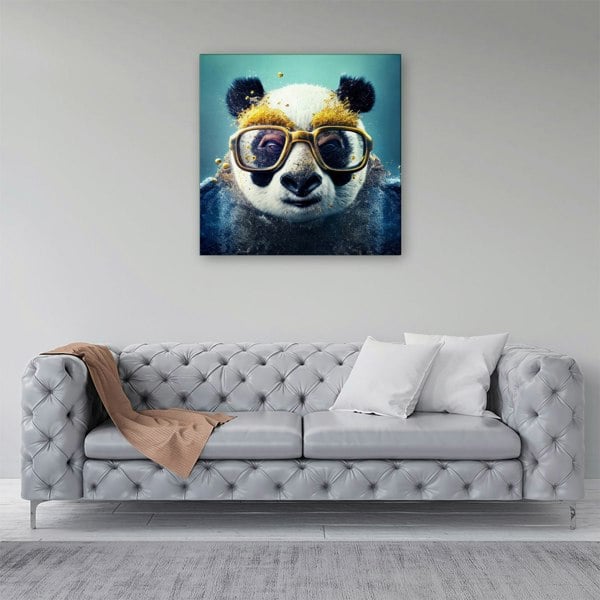 Warren Reed Panda With Golden Glasses Splashart Canvas