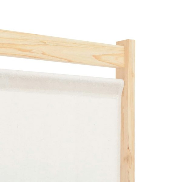 Berkfield 4-Panel Room Divider Cream 160x170x4 cm Fabric