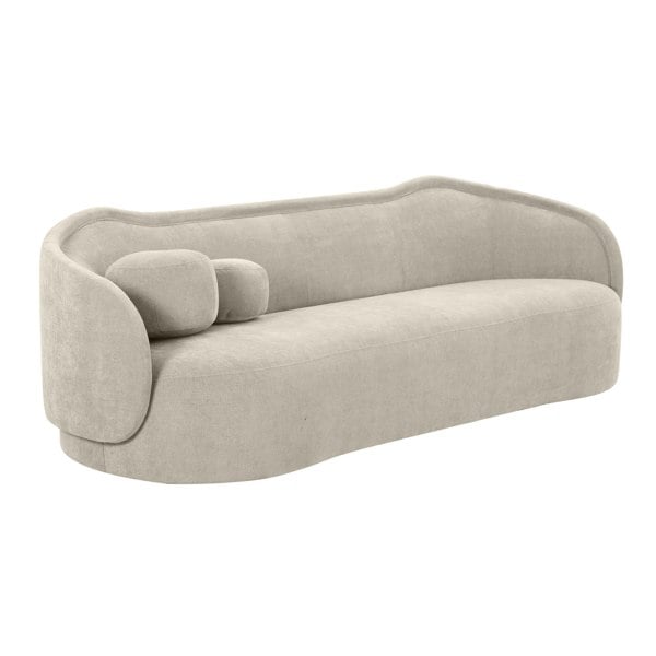 Furniture Edit Circe Taupe Textured Velvet Sofa