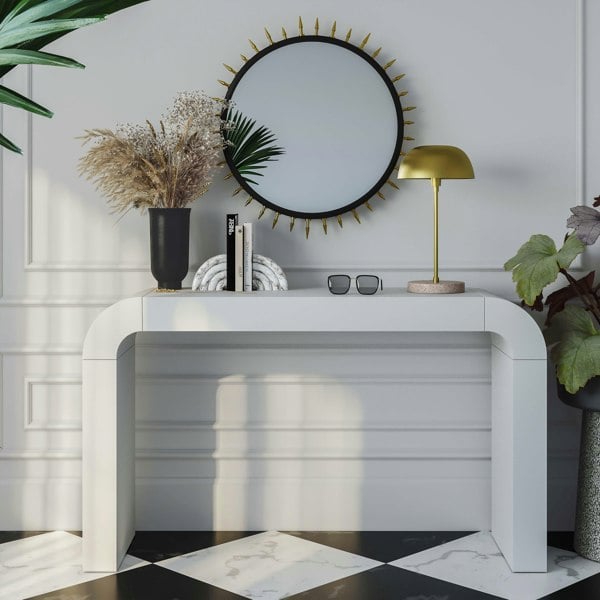 Furniture Edit Hump White Console Table