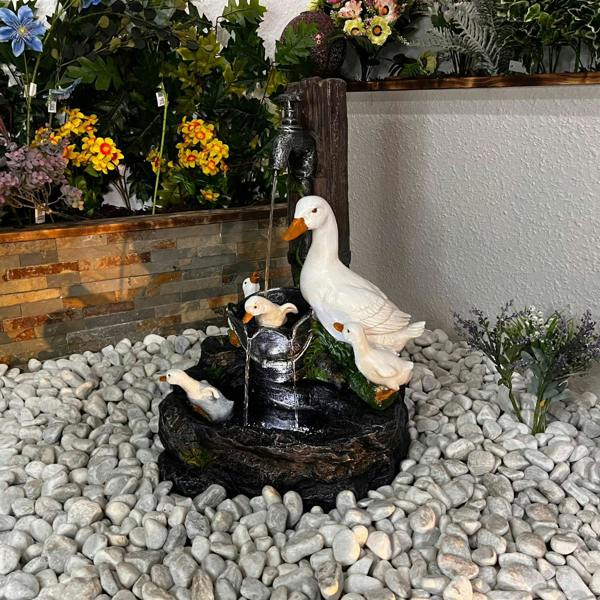 Tranquillity Water Features Duck Family Animal Fountain Water Feature