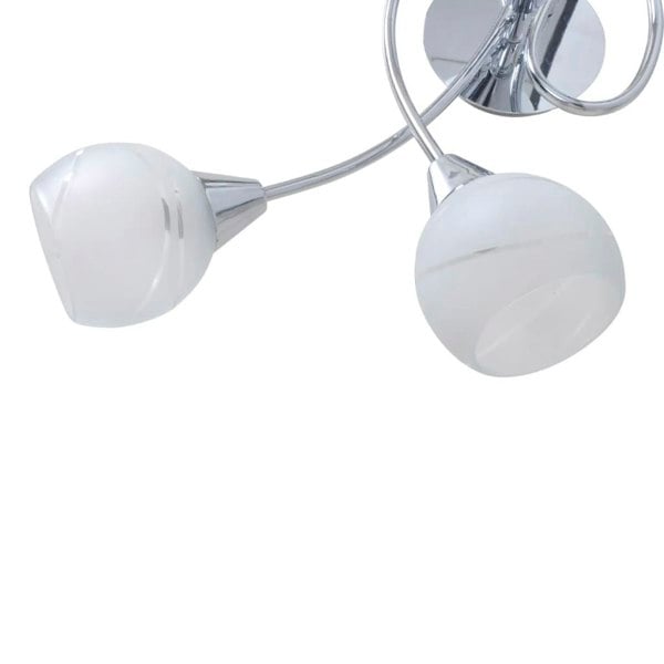 Berkfield Ceiling Lamp with Glass Shades for 5 E14 Bulbs