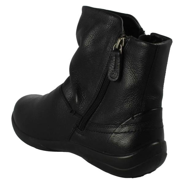 Padders Ladies Padders Textured Leather Rouched Ankle Boots Beau
