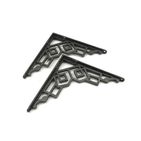3 x Art Deco Cast Iron Shelf Bracket - 150mm x 150mm
