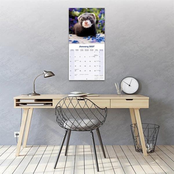 Ferrets Calendar 2027, Wall Calendars, Month To View, Animals, Gift