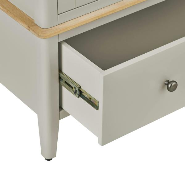 Statement Furniture Pembroke Double Wardrobe with Oak Top Modern 2 Door Wooden Storage