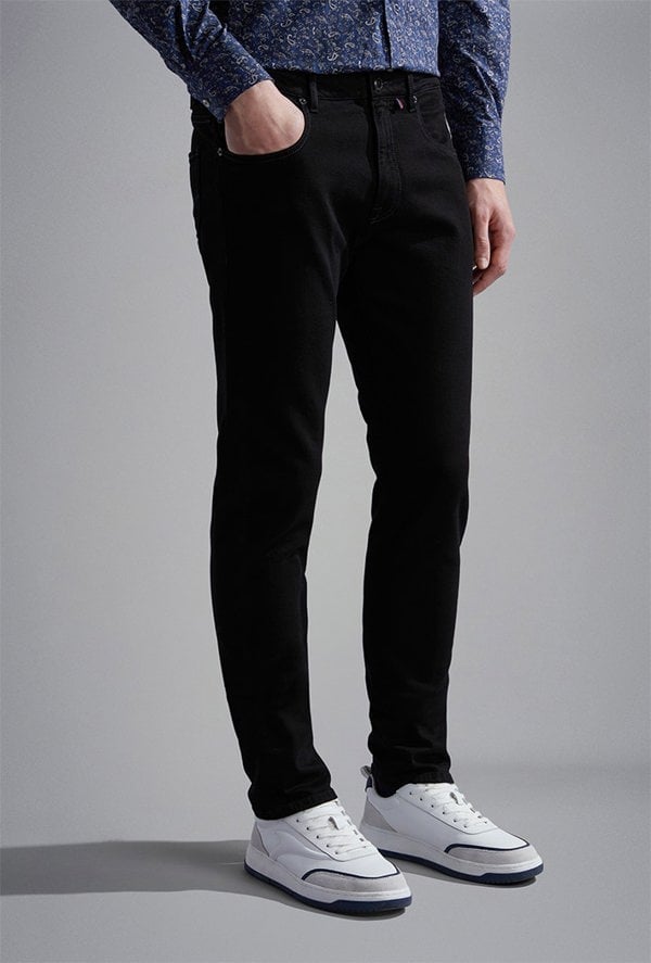 Paul & Shark Men's Black Rivet Stretch Denim Jeans