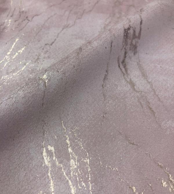 Smart Living Marble Effect Velvet Eyelet Curtain - Blush