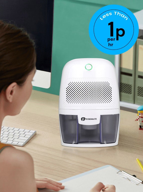 PureMate 600ml Mini Dehumidifier for Damp Mould Condensation and Moisture